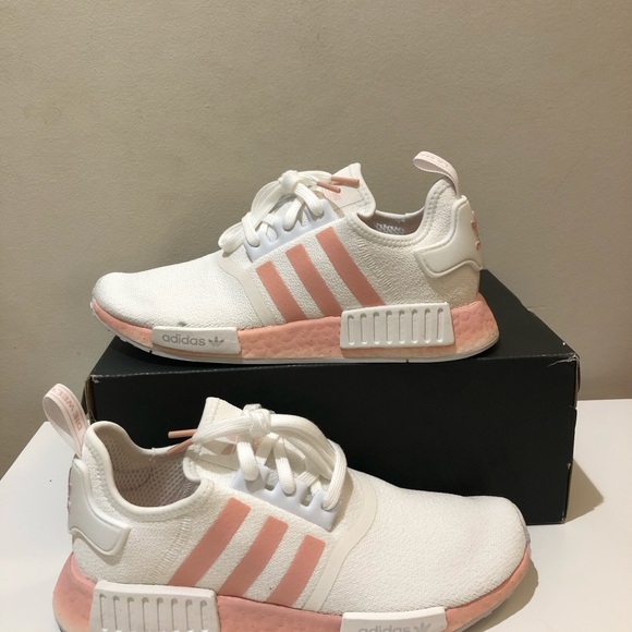 NIB Adidas NMD R1 Women’s White Vapour Pink - Picture 3 of 7